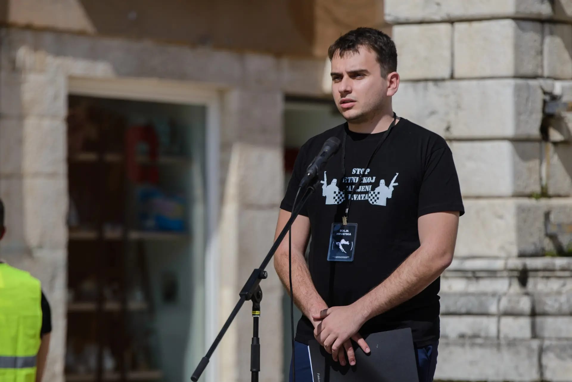 Protest in Zadar on Narodni trg 8
